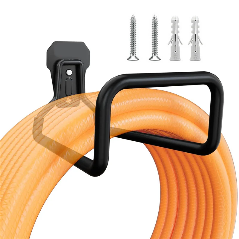 Garden Hose Holder Wall Mount, Duty Water Hose Hanger for Outside, Metal Reels Rack Hook for Garden