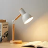 Creative Nordic Table Lamp Wooden Art LED Turn Head Simple Bedside Desk Light/Eye Protection Reading&Bedroom Study Lamp 5