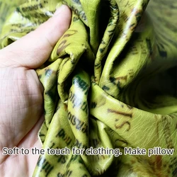 Premium Yellowish - Green Waxed Cowhide Leather Fabric - Ideal for Handmade DIY Clothing (Yellowish - Green)