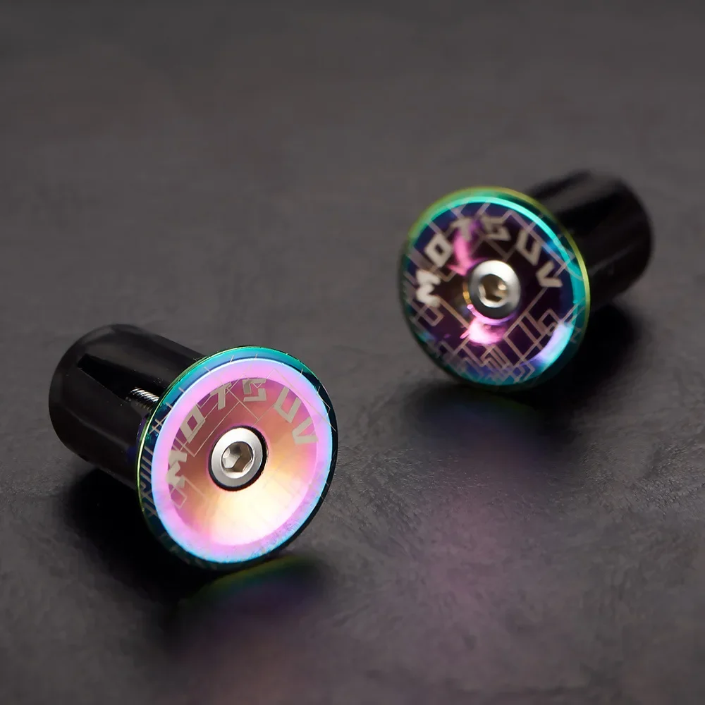 Bike plug laser-electroplated aluminum alloy plug mountain road car bicycle accessories handlebar Aluminium alloy