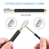 Diamond Tile Glass Cutter Set with 3 Replacement Cutting Heads, Porcelain Scribing Knife, Professional Glass Cutter 4