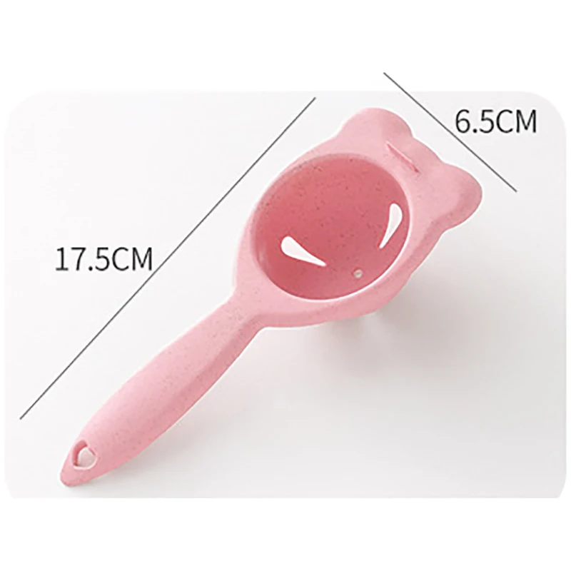 Plastic egg yolk separator tool for easy kitchen use
