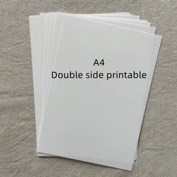Double-Sided Printable A4 Shrink Plastic Film - DIY Creative Arts and Crafts (White)