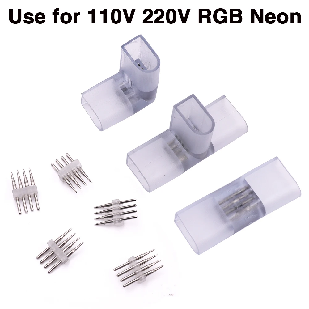 

I L T Shape Middle Connector For 10 X 20MM AC 110V 220V RGB Neon Light LED Strip