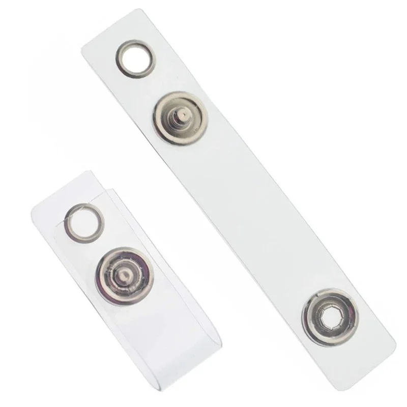 

5pcs Transparent PVC Work Card Badge Holder Keychain Lanyard Accessories