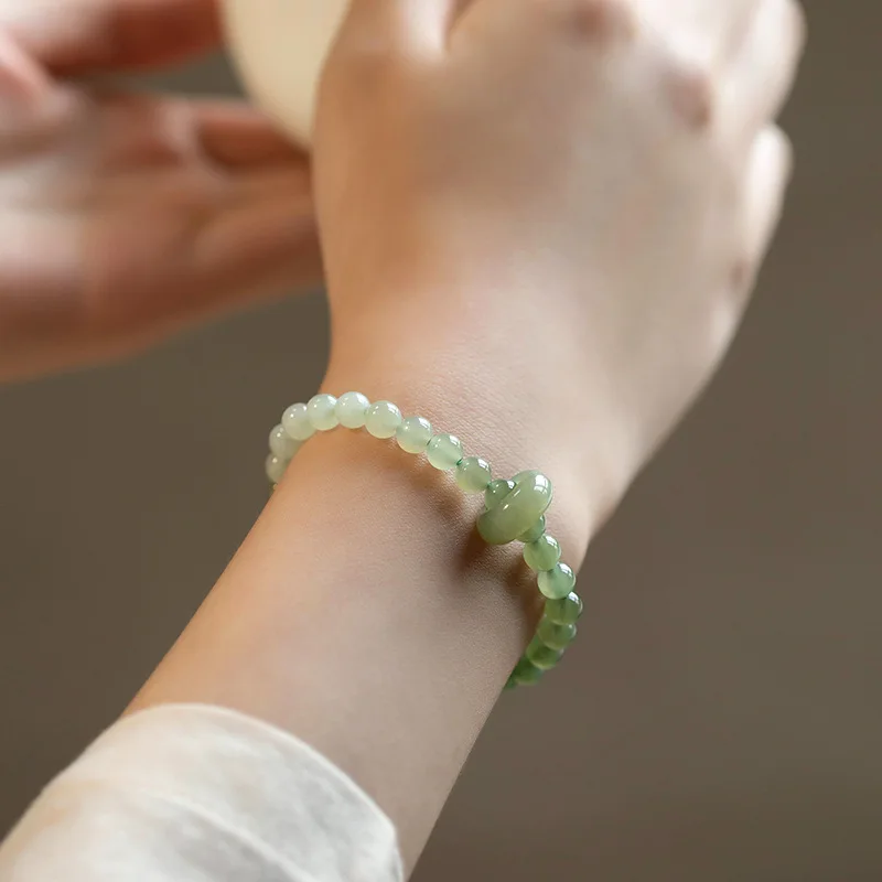 Jade Armband Vintage Schmuck einfache und vielseitige Vintage-Stil natürliche Jade Armbänder für Frauen Armbänder unterstützen Großhandel