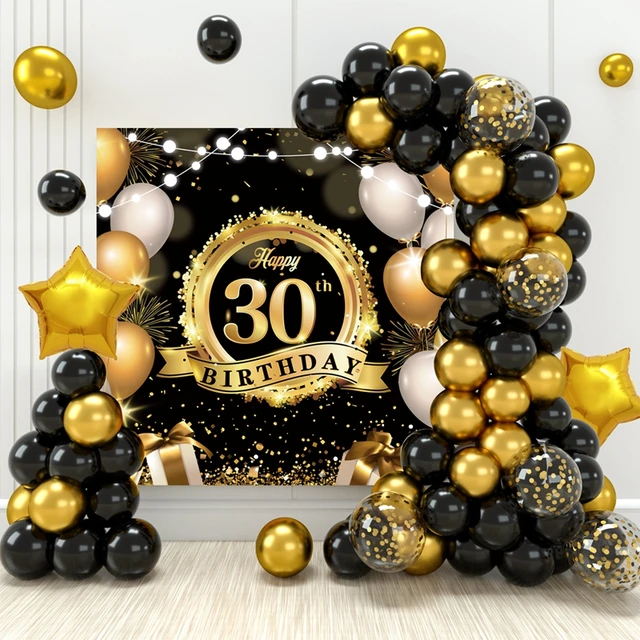 Arche de guirxiété de ballons pour joyeux anniversaire, kit de toile de  fond pour homme et femme, chemin de table, 30 ans, décor de fête du 30e  anniversaire des travailleurs - AliExpress