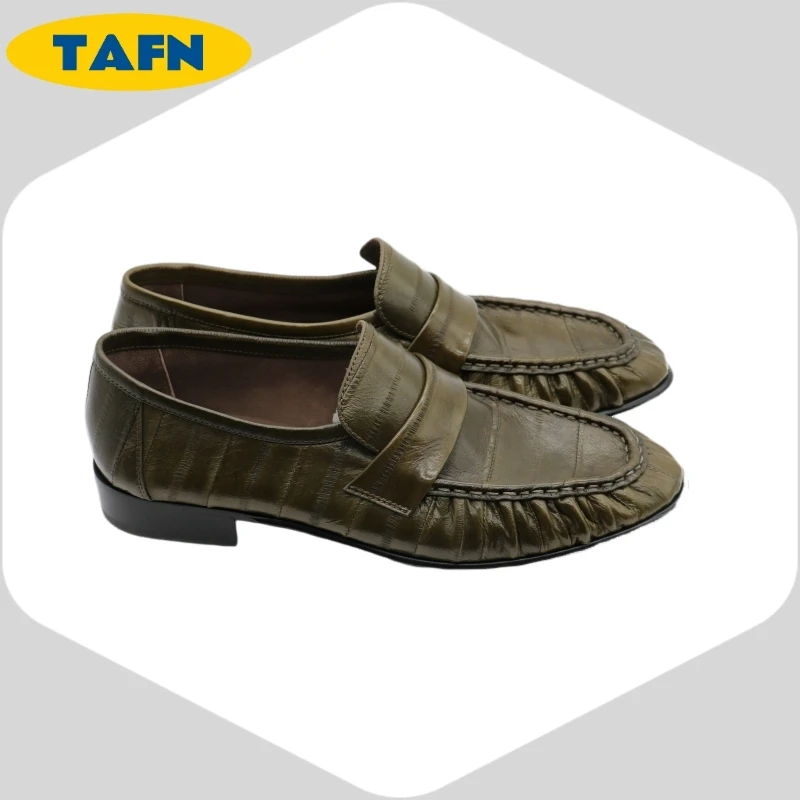 Loafers Slip-on Flat Shoes Trendy Style High-End Good-Looking All-Matching Comfortable Refined and Simple A40101 4