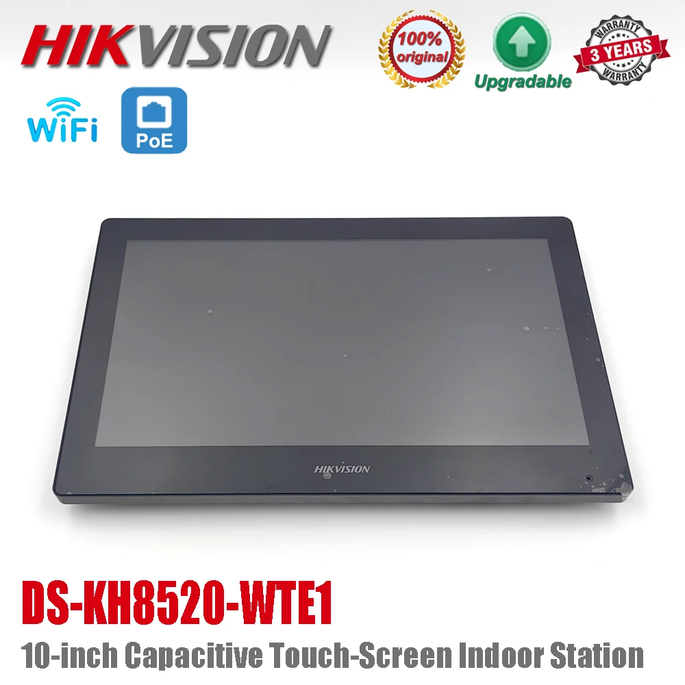 Original Hikvision DS-KH8520-WTE1 Video Intercom Indoor Station 10-Inch ...