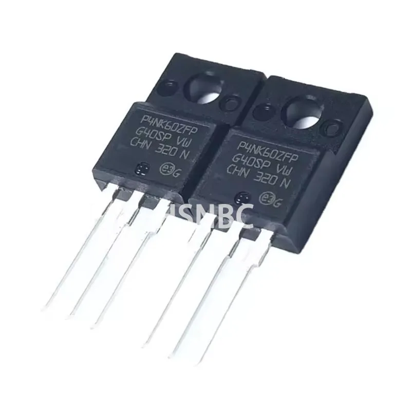 

10Pcs/Lot P4NK60ZFP STP4NK60ZFP TO-220F 4A 600V Power Transistor New Original