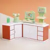 Cash Register Dollhouse Miniature Cashier Checkout Lollipop Snack Rack Mini Cashier Counter Toys Reusable Simulation 2