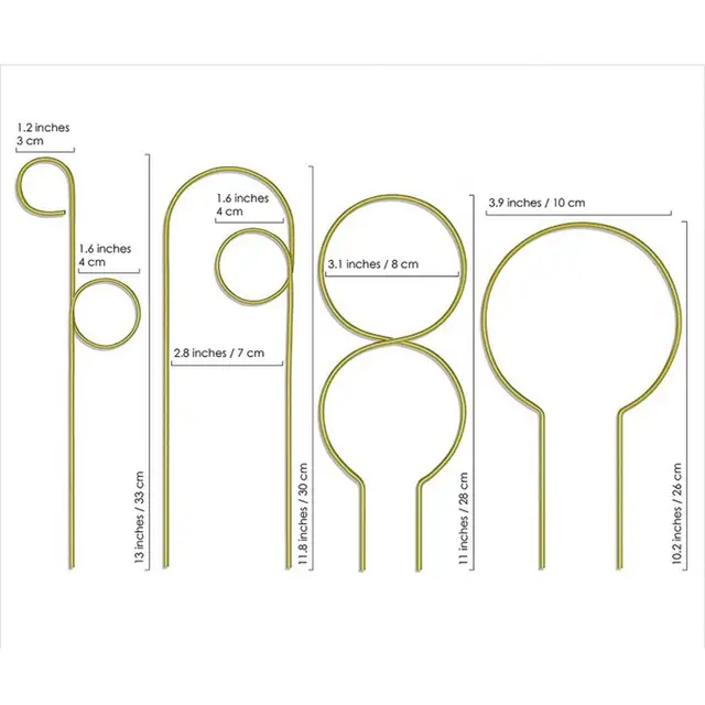 4 db Növényi Hegymászó Állvány Erős, Jó Szellőztető Fémüzem Rácsos Beltéri Kültéri Cserepes Növények Virágtámogató Tartó - Image 6