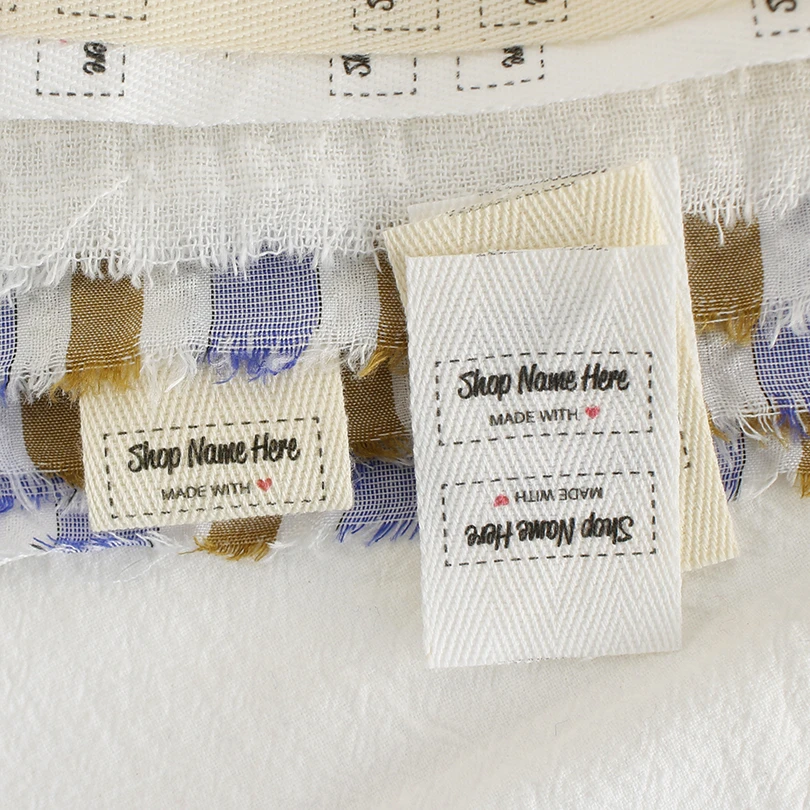 Etiquetas personalizadas de sarga para coser, accesorios para etiquetas de cinta, etiquetas de tela personalizadas, etiquetas ropa, 30x50mm(xw3533)| - AliExpress