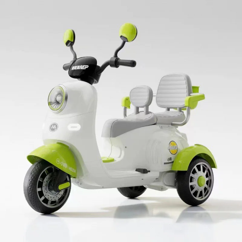 Double Children's Electric Motorcycle New Baby Battery Car Electric Car Can Sit on A Small Motorcycle