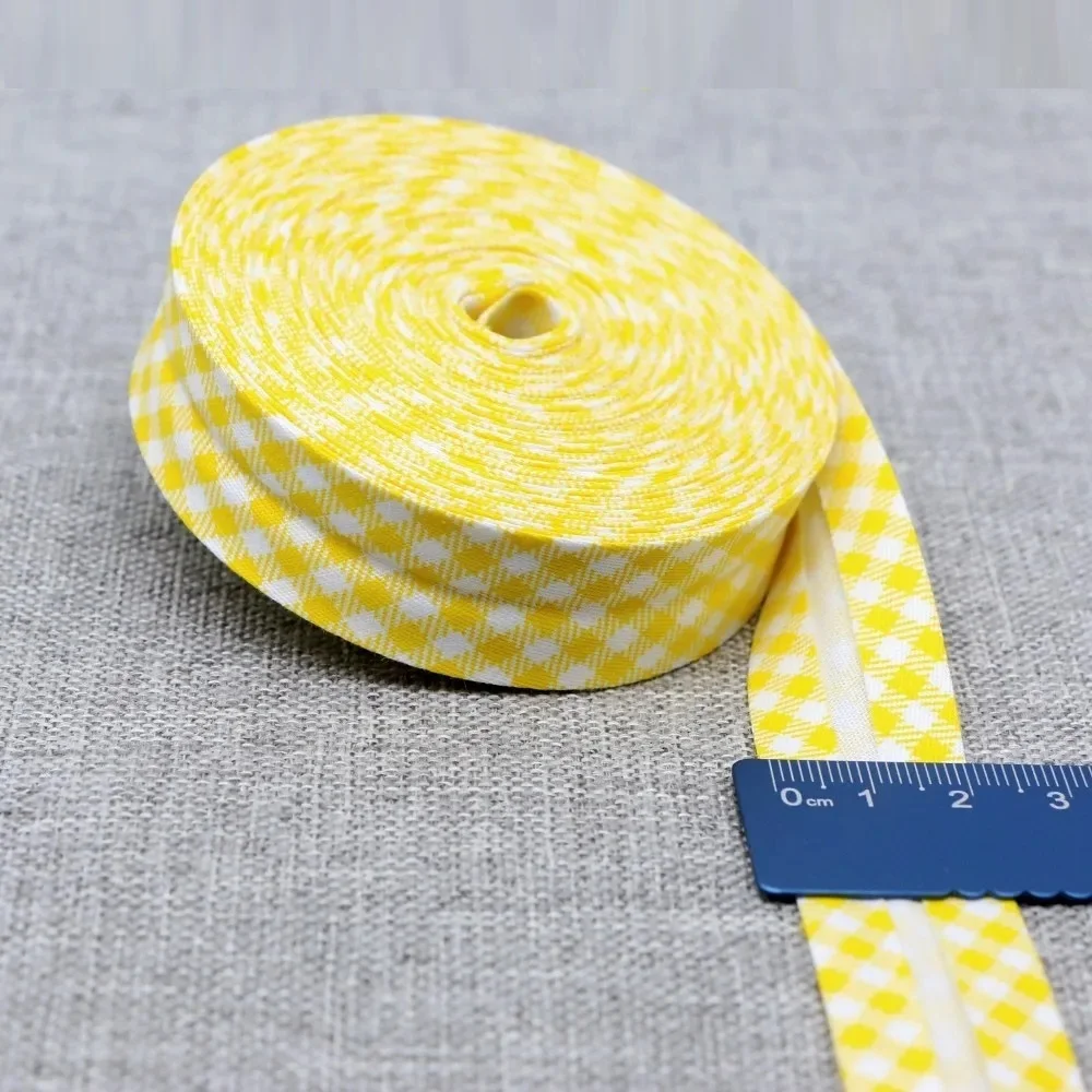 20mm 너비 코튼 바이어스 바인딩 테이프 점선 및 줄무늬 시리즈 가장자리 리본 접힌 천 웰트 DIY 봉제 양재 액세서리
