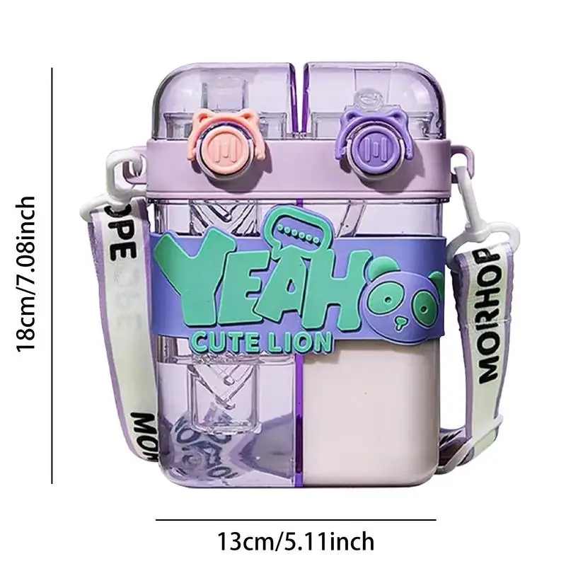 Kids Drinking Cups Two Compartment Kids Water Bottles Water Cup Lightweight Tumbler Spill Proof Cups