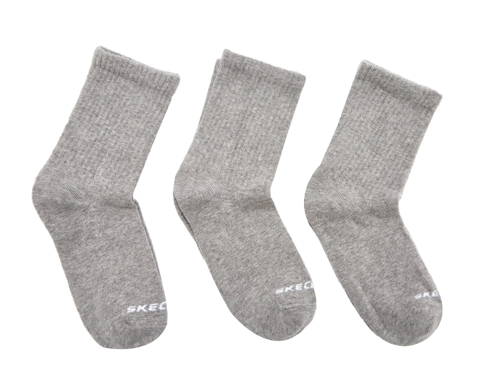 

Original New Arrival Skechers U 3 Pack Crew Cut Socks Unisex Sports Socks Gray Comfortable Women Men Sock