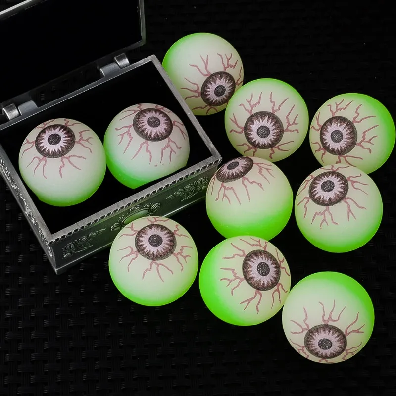 Description Picture 5 of item30/5Pcs Funny Bouncy Eyeballs Glow in The Dark Scary Green Eye Balls Halloween Haunted House Thematic Decorations Party Supplies
