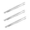 Tweezers Stamp Nipper Stainless Steel for Stamps False Eyelash Mirror Light 6