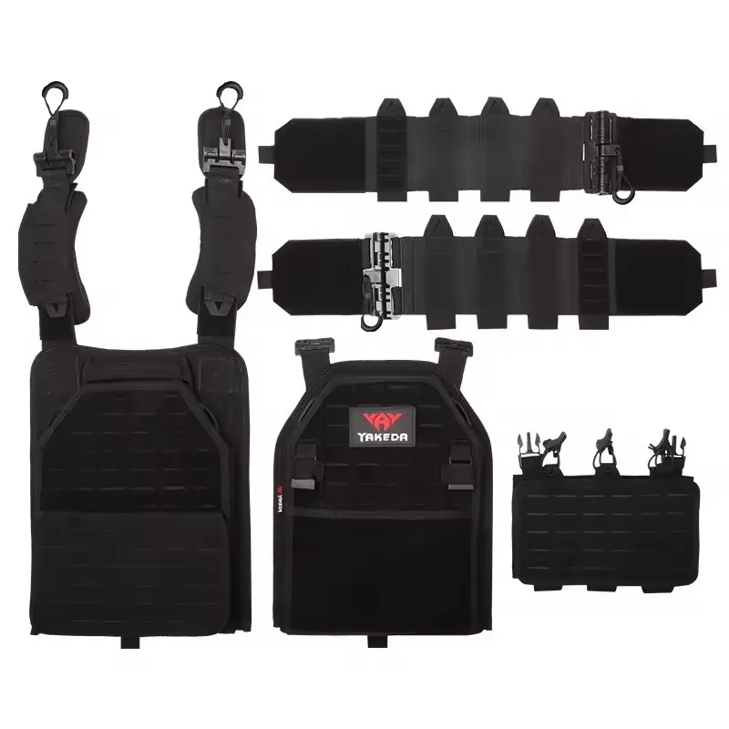 YAKEDA Tactical Vest Outdoor Hunting Plate Carrier Protective Adjustable Airsoft Combat Equipment tactical harness