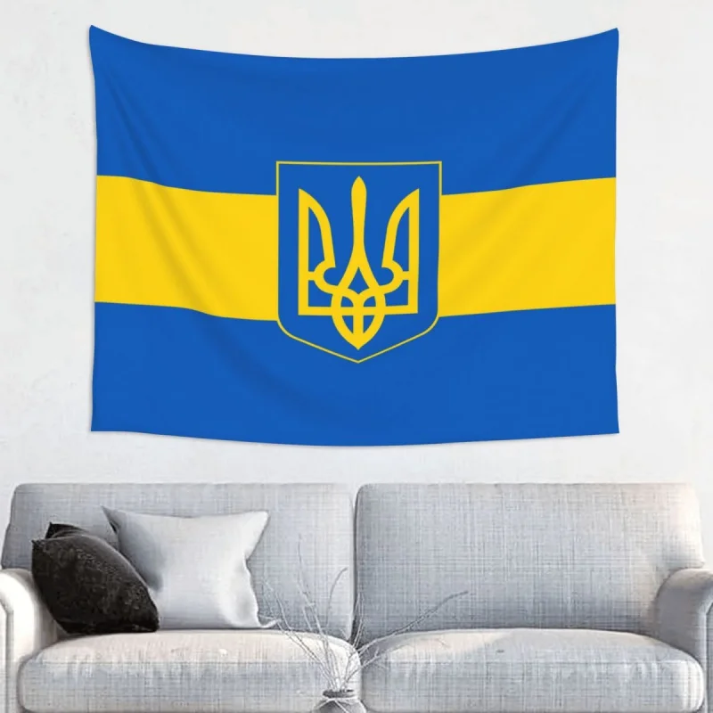 

Ukraine National Flag Tapestry Wall Hanging Hippie Fabric Tapestries Fantasy Wall Blanket Dorm Decor 95x73cm