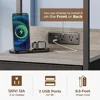 Nightstand with Charging Station, Bedside Table with LED Lights, Side Table with Fabric Drawers, Tier Storage Night Stand Table 4