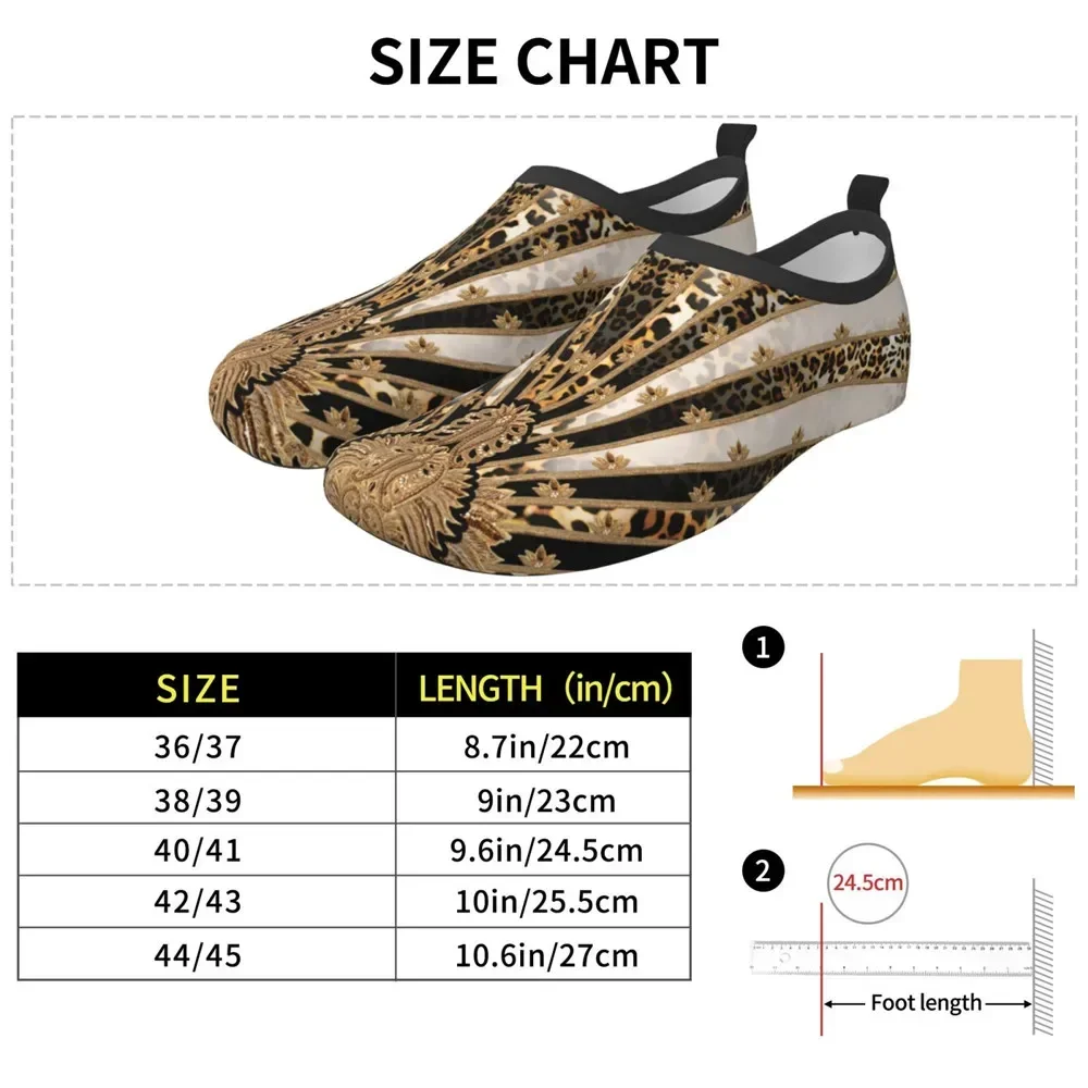 Leopard Women Summer Water Kayaking Shoes Couple Beach Sneakers Barefoot Floral Flats For Swimming Sock Aqua