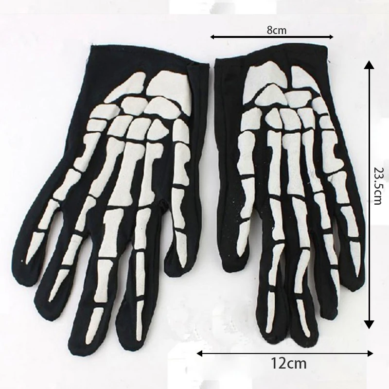Horror Skull Claw Gloves - Mens Halloween Party Mittens