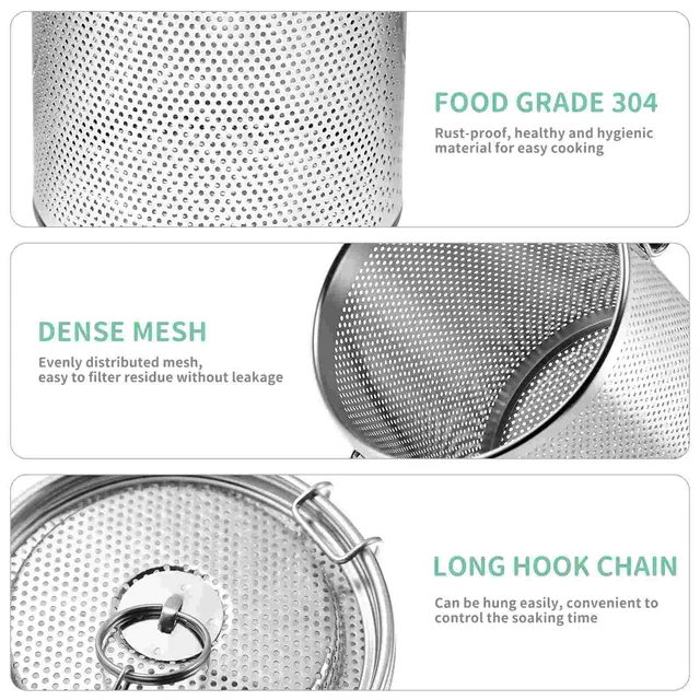 Hálószűrő Tea Infuser Kereskedelmi Fűszerlabda Meredekebb Szűrők Laza Sörfőzde - Image 4