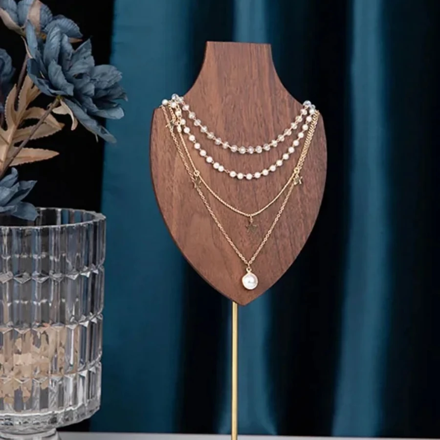 Luxurious Walnut Jewelry Display Stand