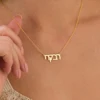 Lemegeton Custom Hebrew Name Necklace Personalized Name Pendant Women Men Stainless Steel Jewelry Customized Party Couple Gifts