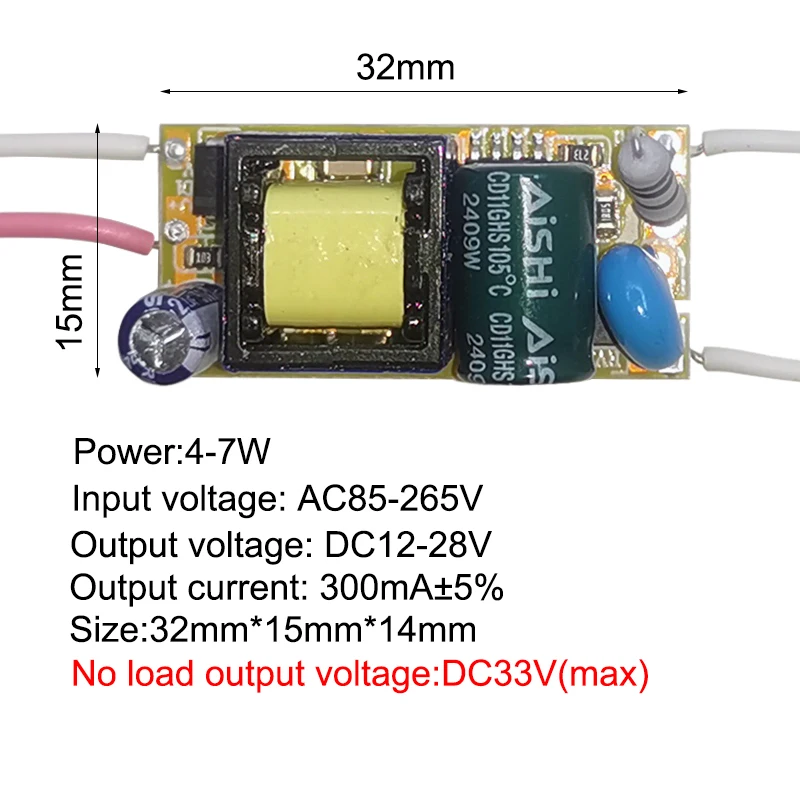 รูปสินค้า ไดร์เวอร์ LED ไฟฟ้ากระแสคงที่ 85-265V 300mA