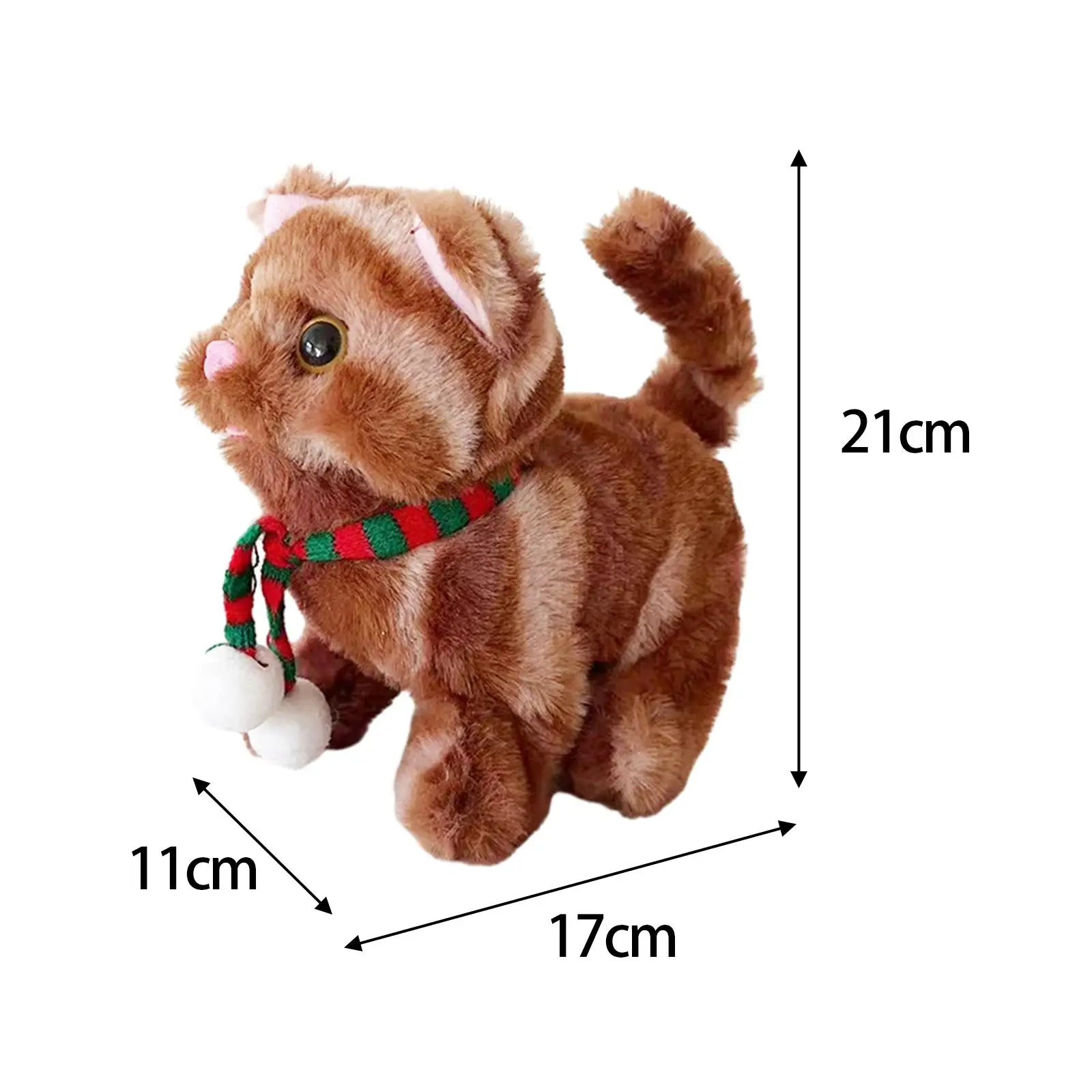 Robotic Cat Kitty Toy Cat Kitty Toy Animated Toy Electronic Cat Pet Electronic Plush Cat Toy for Kids Boys Girls Children