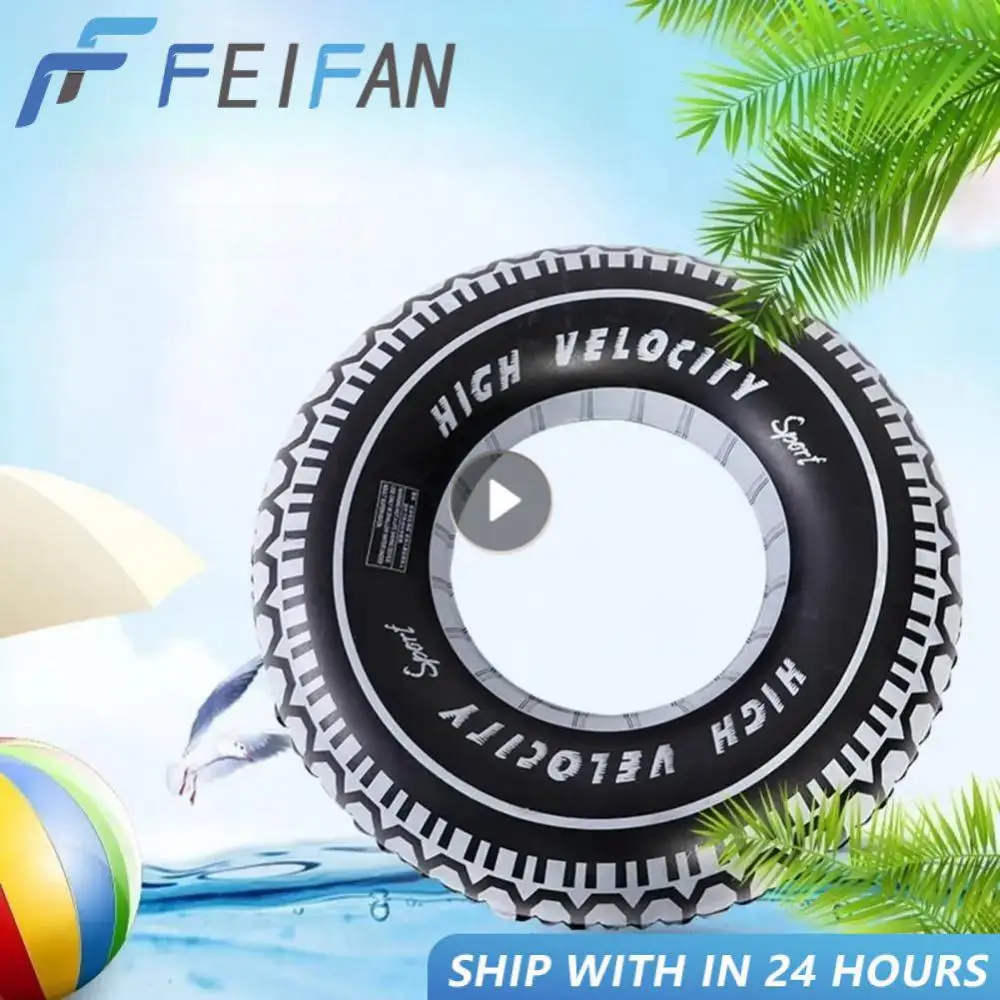 Inflatable Pool Float Inflatable Swimming Ring Swimming Pool Floats Adults Swimming Ring Tyre Shaped Strong Buoyancy Inflatable Soft Summer Pool Floating Water Play Toy Summer Outdoor Supplies