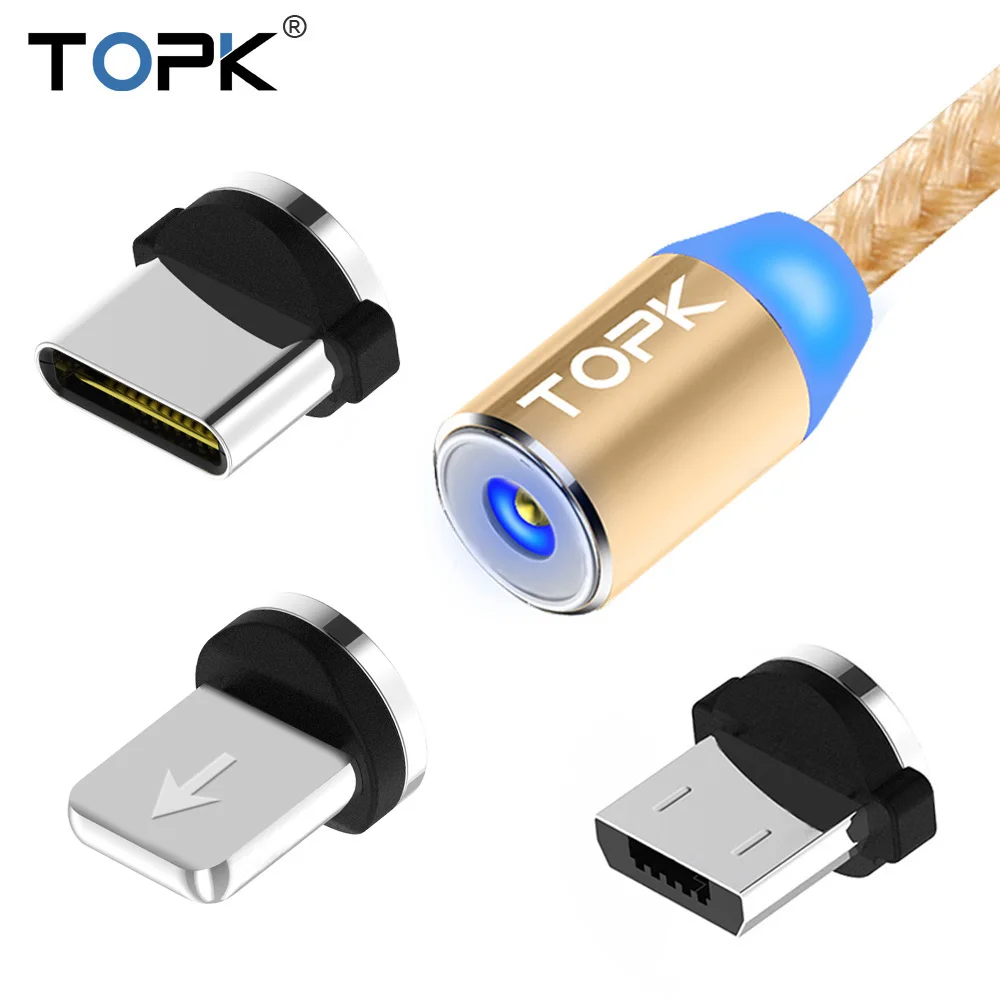 Universal Magnetic Charging Cable with 360° Rotation and Durable Braided Design
