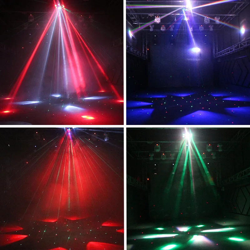 150W 6 Arms Profesional Stage Equipment Laser Effect Moving Head light DMX For Night Club Disco Music Pub Wedding