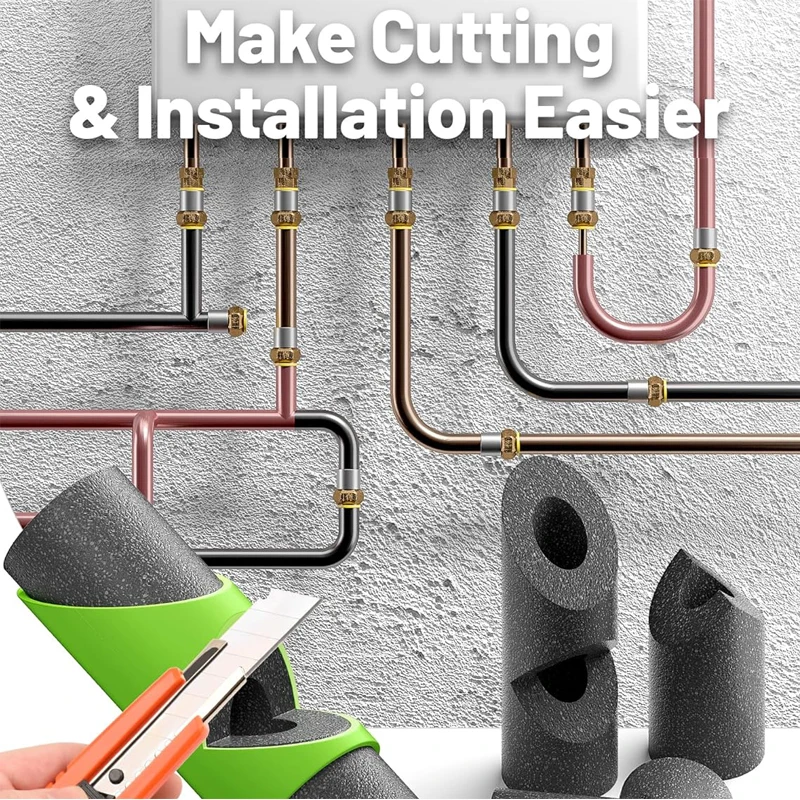 Pipe Cutter Tool 3Pcs Foam Insulation Cutting Guide Fixture For Pipe Insulation Household Fixed Clamp Tube Cutting