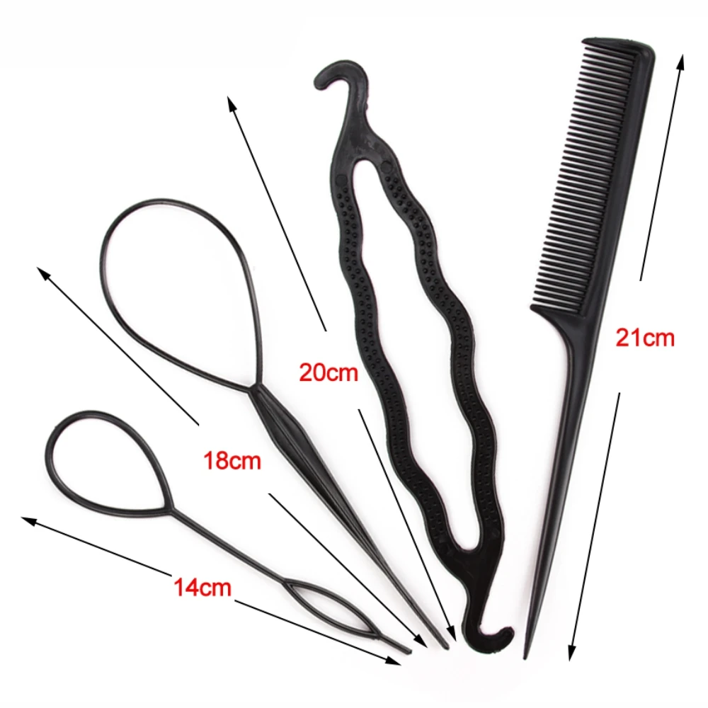 1Set Hairstyle Braiding Tools Set Pull-through Hair Needle Magic Variety  DIY Hair Accessoires Hair Comb Hair Styling Tools - AliExpress