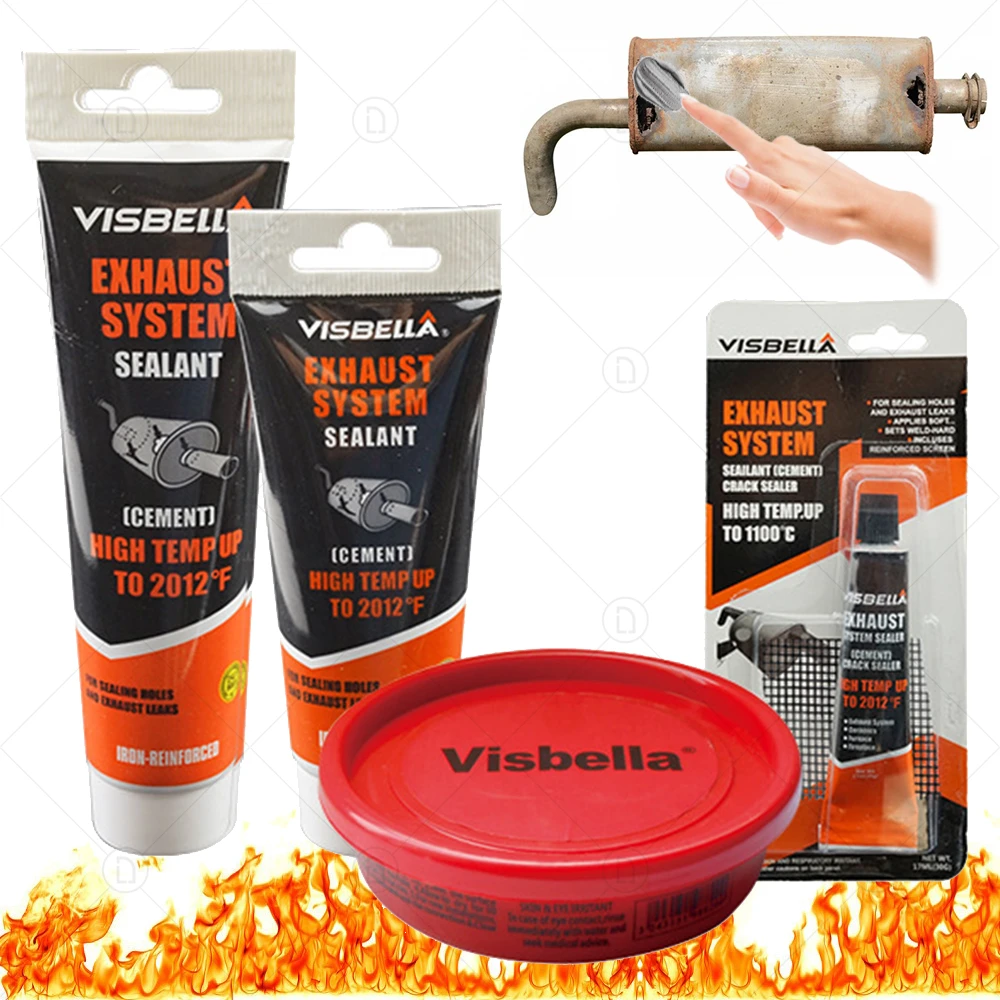 Car Exhaust Pipe Filler Glue High Temperature Silicone Sealant Repair