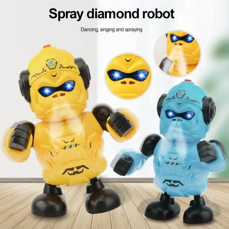 Robot Elettrico Spray Gorilla Toys Multi Function King Kong Robot Dance, Atomizzazione Decor Robot Model Toy