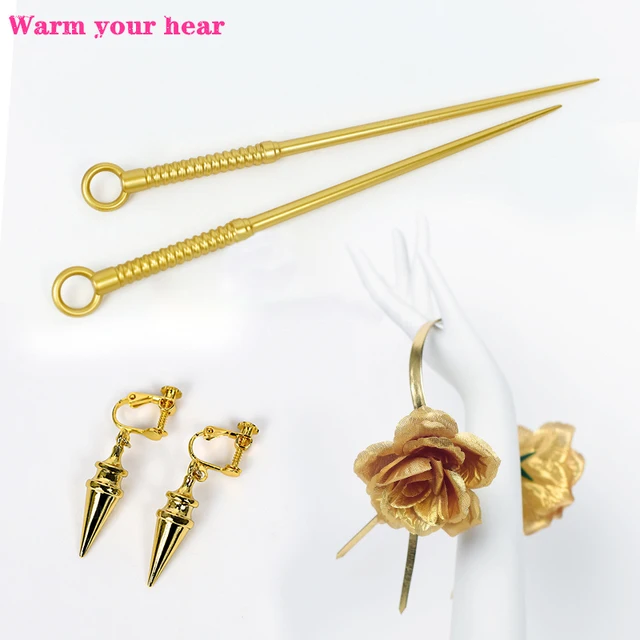 Anime Spy X Family Yor Forger Cosplay Props A Pair Yor Briar Golden Color  Needles Weapons Thorn Princess Role Play Accessories - Costume Props -  AliExpress