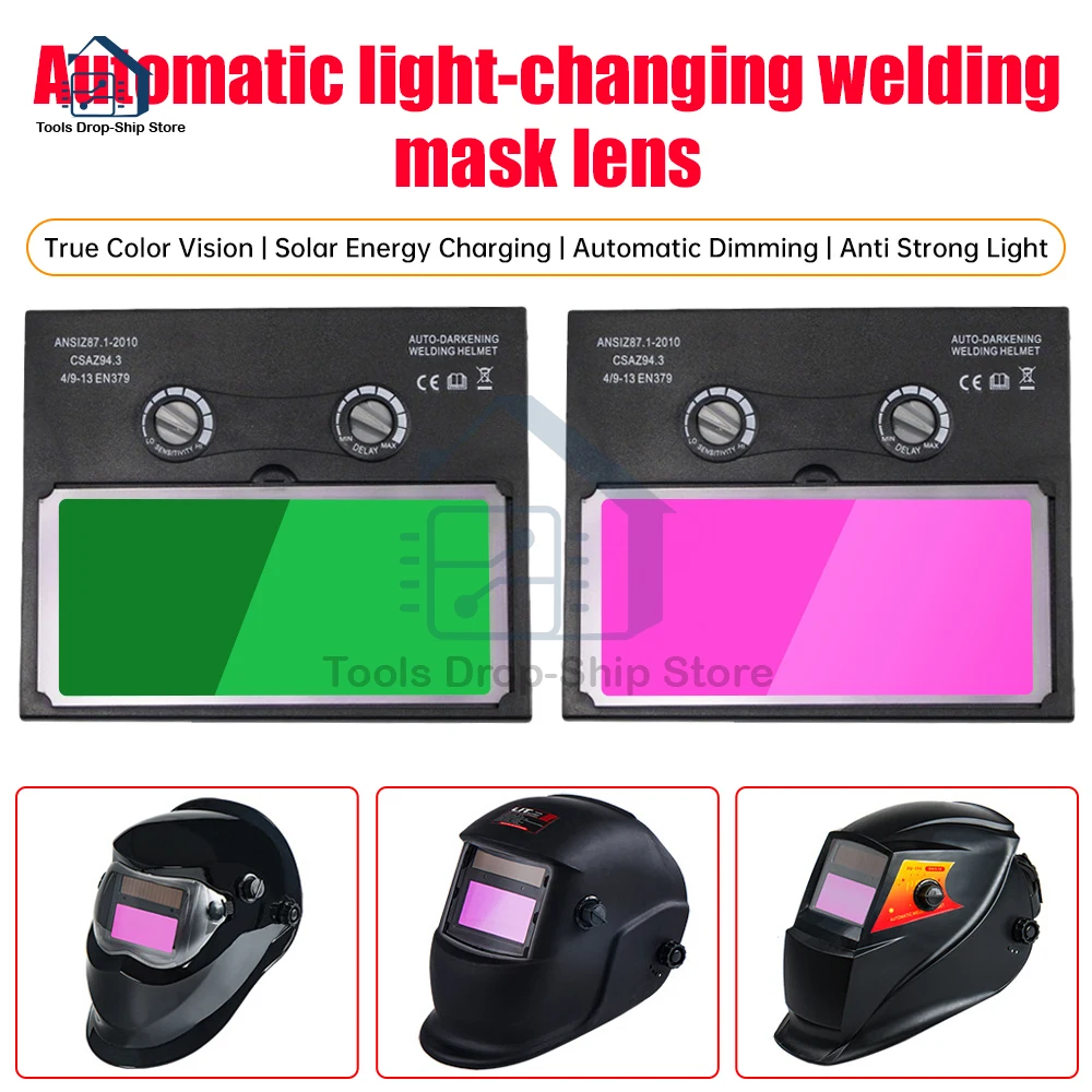 Lentille à Obscurcissement Automatique Solaire Pour Casque De Soudure – LCD, Réglable, Haute Température – Compatible Soudage MIG/TIG/Arc