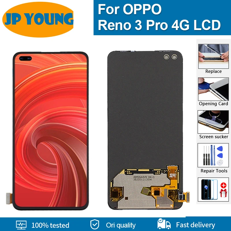 

6.4''Original Amoled For Oppo Reno 3 Pro 3Pro 4G CPH2035 CPH2037 CPH2036 LCD Display Touch Screen Digitizer Assembly Replacement