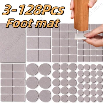 3-128Pcs Felt Chair Leg Pads 3/5mm Thick Floor Scratch Protector Mat Mute Non-slip Self Adhesive DIY Furniture Accessories