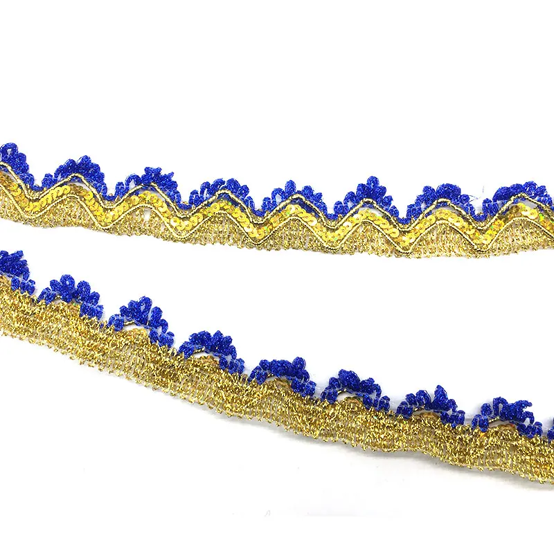 3M/5M 골드 실버 레이스 트림 스팽글 레이스 리본 무대 공연 파티 코스프레 웨딩 의류 DIY 봉제 의류 액세서리