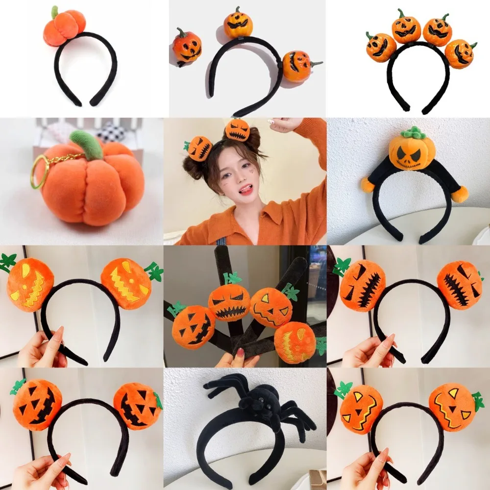 Cartoon Doll Hair Accessories Halloween Christmas Costume Demon Pumpkin Headband and Weird Headband Hair Accessories for Girls