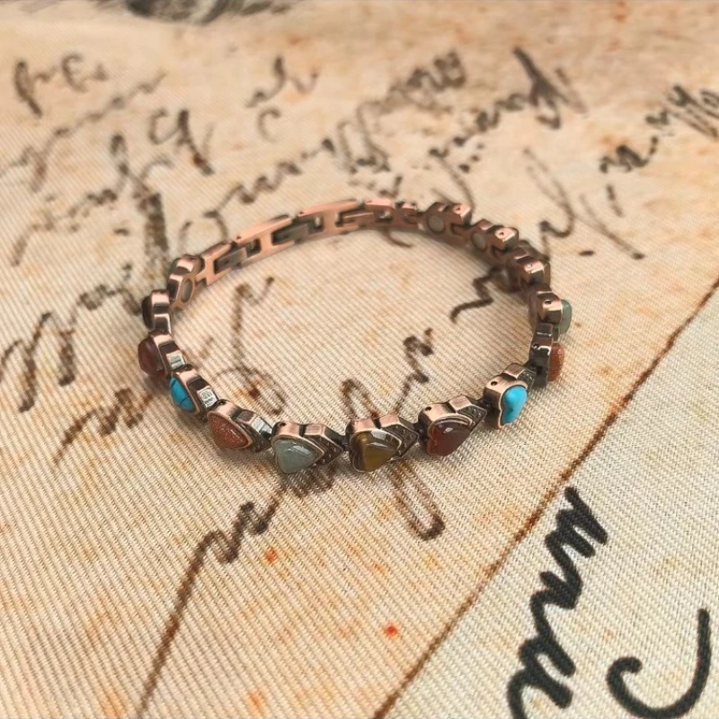 Copper Magnetic Gemstone Bracelet 3