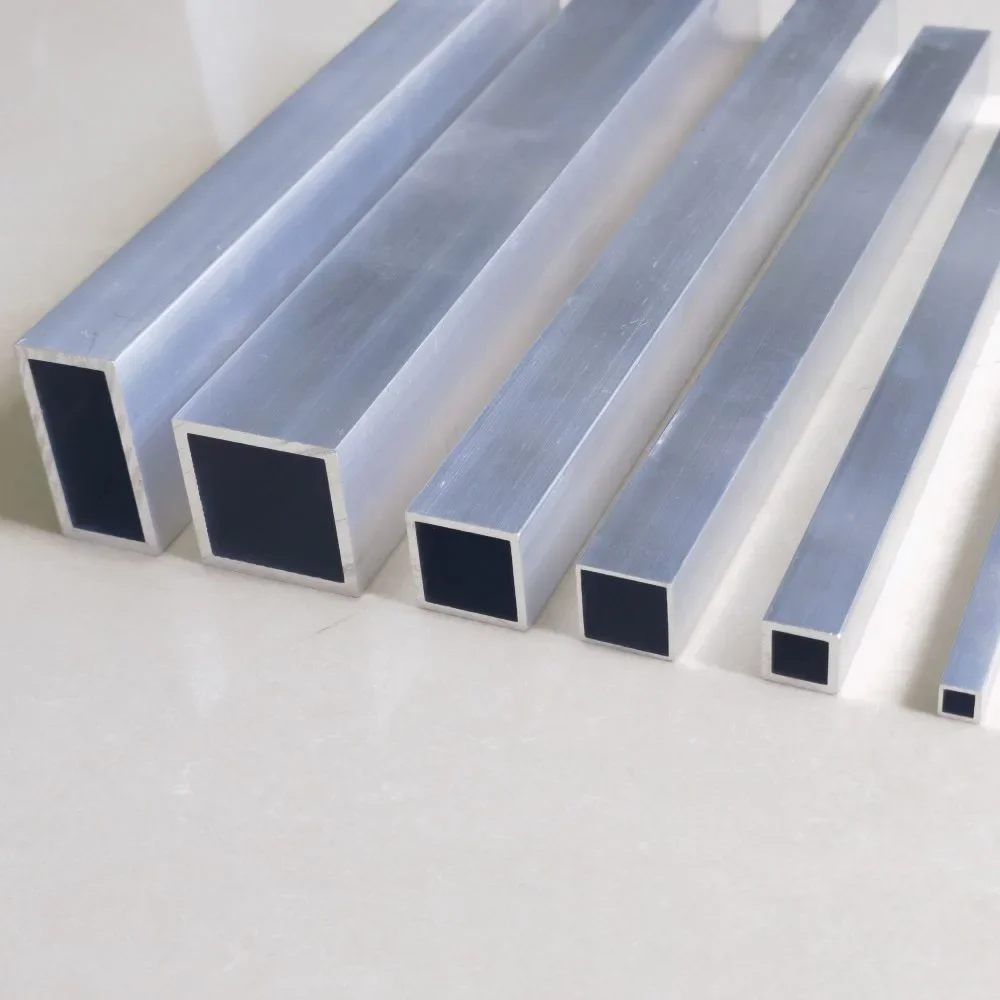 Aluminium Tube Aluminium alloy square tube width 6-50mm length 300 500mm Square profile DIY decoration Aluminum square tube Hollowtube