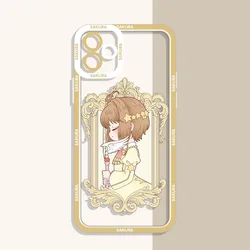 Duidelijke Sakura Anime Zachte Siliconen Beschermende Telefoonhoes