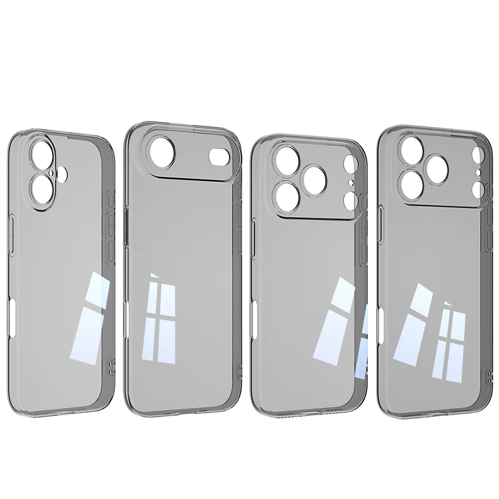 Sleek Transparent Black Silicone Soft Case – Ultra-Thin Clear Back Cover Shell